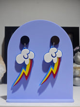 Load image into Gallery viewer, CLOUD with RAINBOW Dangle Earrings