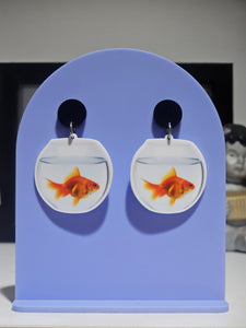 GOLDFISH BOWL Dangle Earrings