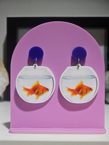 GOLDFISH BOWL Dangle Earrings