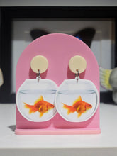 Load image into Gallery viewer, GOLDFISH BOWL Dangle Earrings