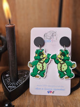 Load image into Gallery viewer, ZOMBIE CARE BEAR Dangle Earrings