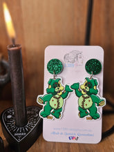 Load image into Gallery viewer, ZOMBIE CARE BEAR Dangle Earrings