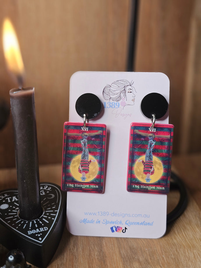 THE HANGED MAN (FREDDY K) TAROT Dangle Earrings