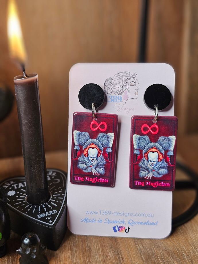 THE MAGICIAN (PENNYWISE) TAROT Dangle Earrings