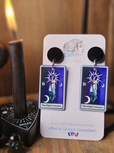 THE HIGH PRIESTESS (LYDIA) TAROT Dangle Earrings