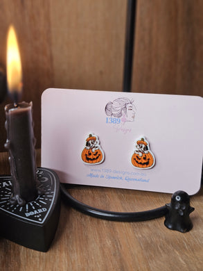 Regular HALLOWEEN DALMATIAN Stud Earrings