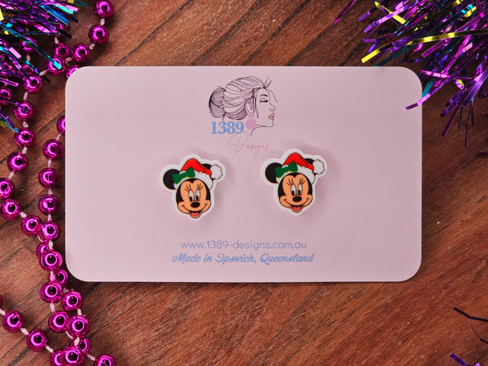 Regular CHRISTMAS MINNIE Stud Earrings