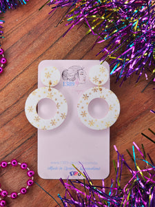 SNOWFLAKE Donut Dangle Earrings (Random Pick)