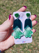 Load image into Gallery viewer, RITZY GREEN CHRISTMAS Dangle Earrings