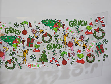 MADE TO ORDER 16oz UV DTF GRINCH/MAX/CINDY LOU Can Glass