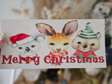 Load image into Gallery viewer, 16oz UV DTF AUSSIE MERRY CHRISTMAS Hot Pink Jelly Can Glass with Hot Pink Plastic Lid