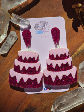 BIRTHDAY CAKE Dangle Earrings