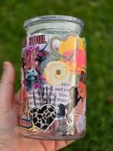 Load image into Gallery viewer, 16oz UV DTF WILD SOUL SMALL TOWN GIRL Plastic Libbey Can &quot;Glass&quot; with Acrylic Lid