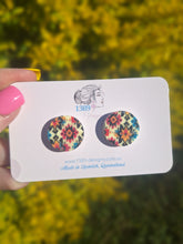 Load image into Gallery viewer, Large AZTEC Circle Stud Earrings