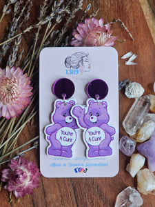 YOU'RE a C**T Care Bear Dangle Earrings