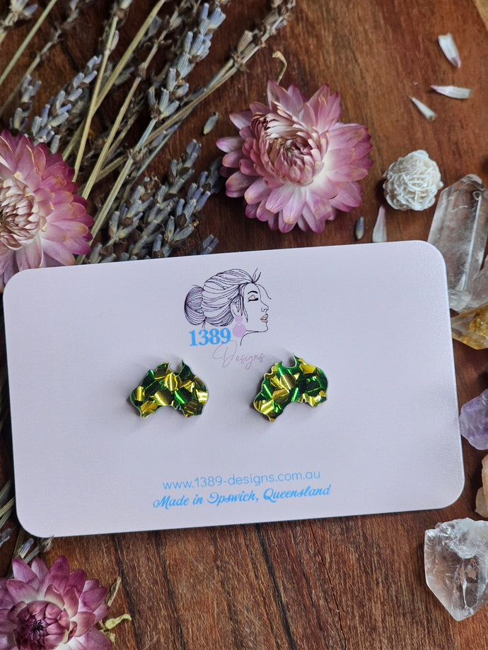 Regular MAP OF AUSTRALIA (6 colours) Stud Earrings