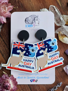 HAPPY AUSTRALIA DAY Dangle Earrings