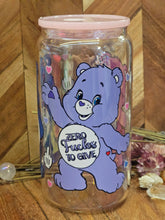 Load image into Gallery viewer, 16oz UV DTF SWEAR BEARS (3) Iridescent Can Glass