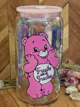 Load image into Gallery viewer, 16oz UV DTF SWEAR BEARS (3) Iridescent Can Glass