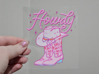 16oz UV DTF Howdy (chose your own Glass)