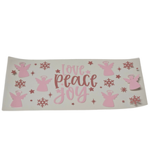 Load image into Gallery viewer, 16oz UV DTF LOVE, PEACE &amp; JOY Can Glass