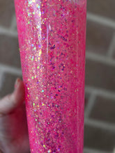 Load image into Gallery viewer, Fuschia Glow Snowglobe Tumbler