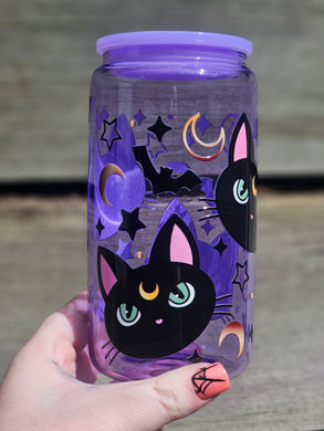 16oz UV DTF LUNA (Dupe) Purple Jelly Can Glass