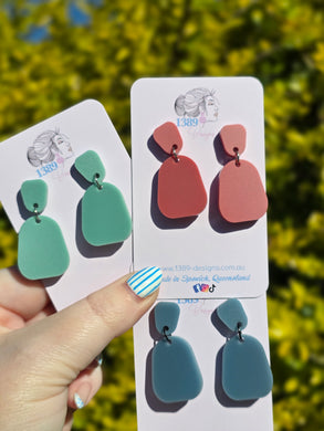 Plain Jane Dangle Earrings (Assorted Solid Colours)