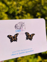 Load image into Gallery viewer, Regular (1.6cm) Butterfly Stud Earrings (Assorted Colours)