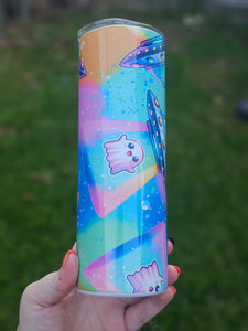 20oz PASTEL GHOST UFO Shimmer Sublimation Tumbler