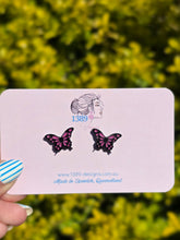 Load image into Gallery viewer, Regular (1.6cm) Butterfly Stud Earrings (Assorted Colours)