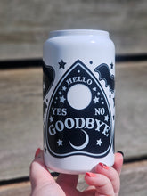 Load image into Gallery viewer, 16oz UV DTF OUIJA White Glow in the Dark Insulated Can Tumbler