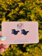 Load image into Gallery viewer, Regular (1.6cm) Butterfly Stud Earrings (Assorted Colours)