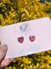 Load image into Gallery viewer, Chunky Love Glitter Stud Earrings (Assorted Sizes)