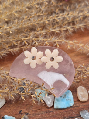 Regular Peach Flower (1.5cm) Stud Earrings
