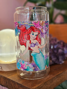 16oz UV DTF ARIEL Snowglobe Can Glass