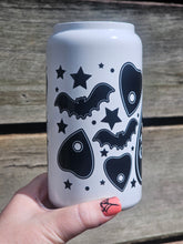 Load image into Gallery viewer, 16oz UV DTF OUIJA White Glow in the Dark Insulated Can Tumbler