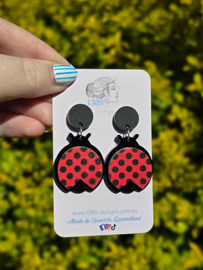 Ladybug Dangle Earrings