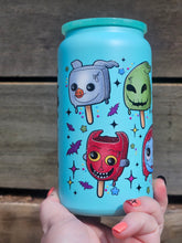 Load image into Gallery viewer, 16oz UV DTF NIGHTMARE BEFORE CHRISTMAS POPSICLE Blue Insulated Can Tumbler