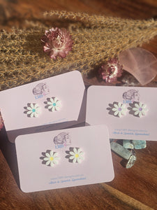 Regular White Daisy (1.5cm) Stud Earrings (Assorted)