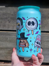 Load image into Gallery viewer, 16oz UV DTF NIGHTMARE BEFORE CHRISTMAS POPSICLE Blue Insulated Can Tumbler