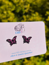 Load image into Gallery viewer, Regular (1.6cm) Butterfly Stud Earrings (Assorted Colours)
