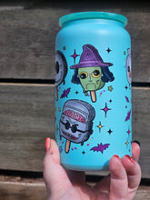 Load image into Gallery viewer, 16oz UV DTF NIGHTMARE BEFORE CHRISTMAS POPSICLE Blue Insulated Can Tumbler