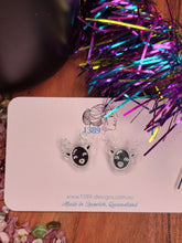 Load image into Gallery viewer, Silver Mirror REINDEER Stud Earrings