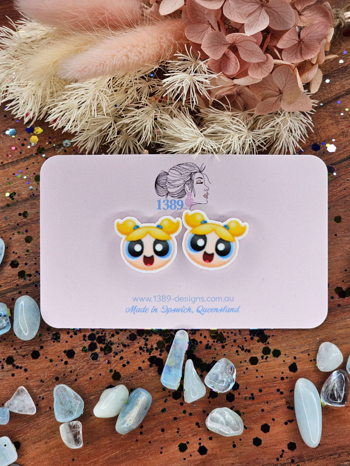 Large BUBBLES (Powerpuff Girls) Stud Earrings