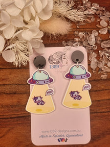 AN ALIEN ABDUCTION Dangle Earrings