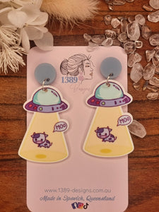 AN ALIEN ABDUCTION Dangle Earrings