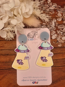 AN ALIEN ABDUCTION Dangle Earrings