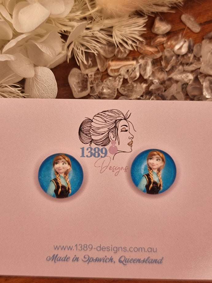 Regular ANNA Glass Dome Stud Earrings