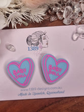 Load image into Gallery viewer, Large VALENTINE CANDY HEART Stud Earrings